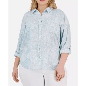 Calvin Klein Jeans Trendy Plus Size Botton down Shirt 3X